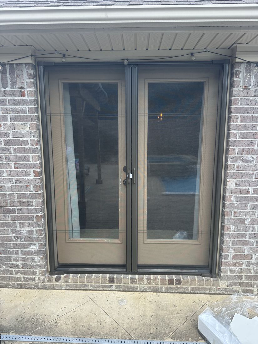 Installed French doors